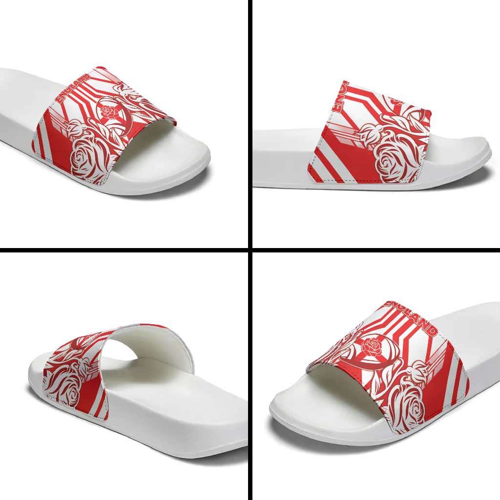 England Red Rose Rugby Slide Sandals Sporty Style - Wonder Print Shop