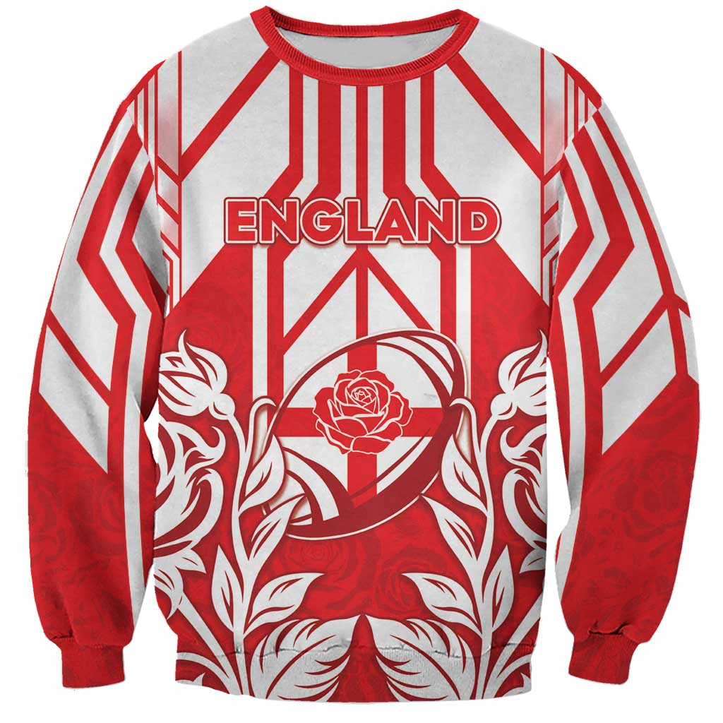 England Red Rose Rugby Custom Sweatshirt Sporty Style - Wonder Print Shop