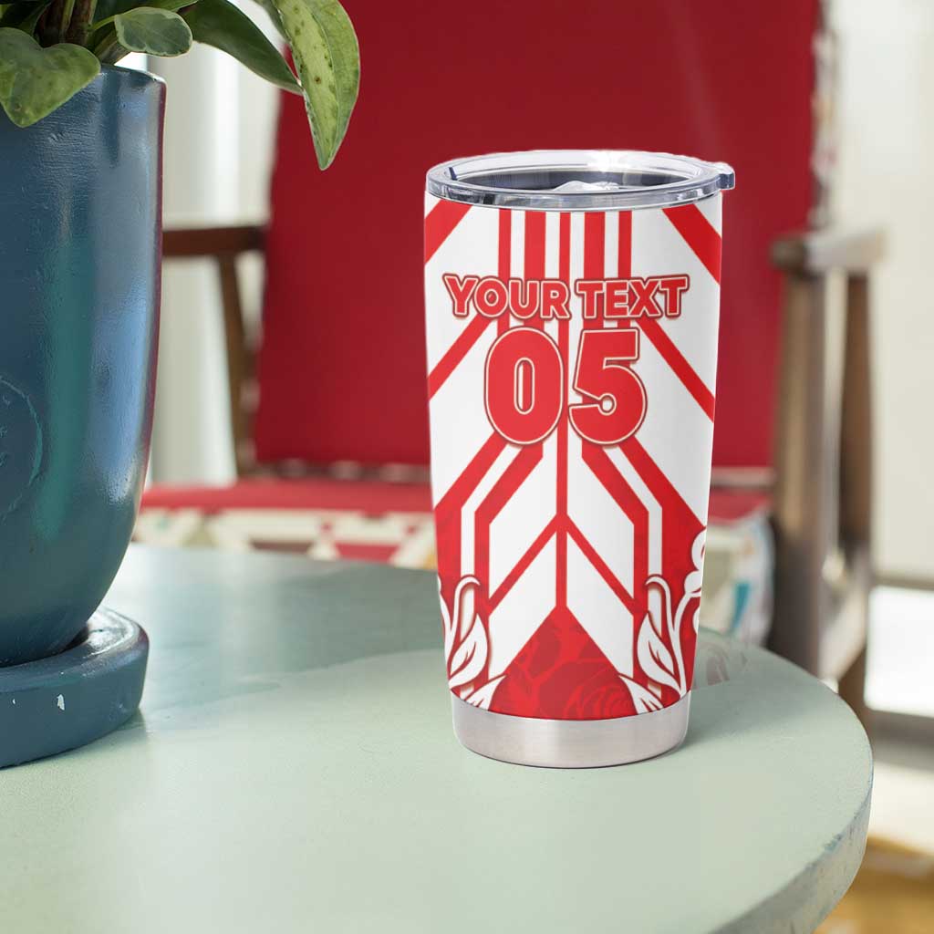 England Red Rose Rugby Custom Tumbler Cup Sporty Style - Wonder Print Shop