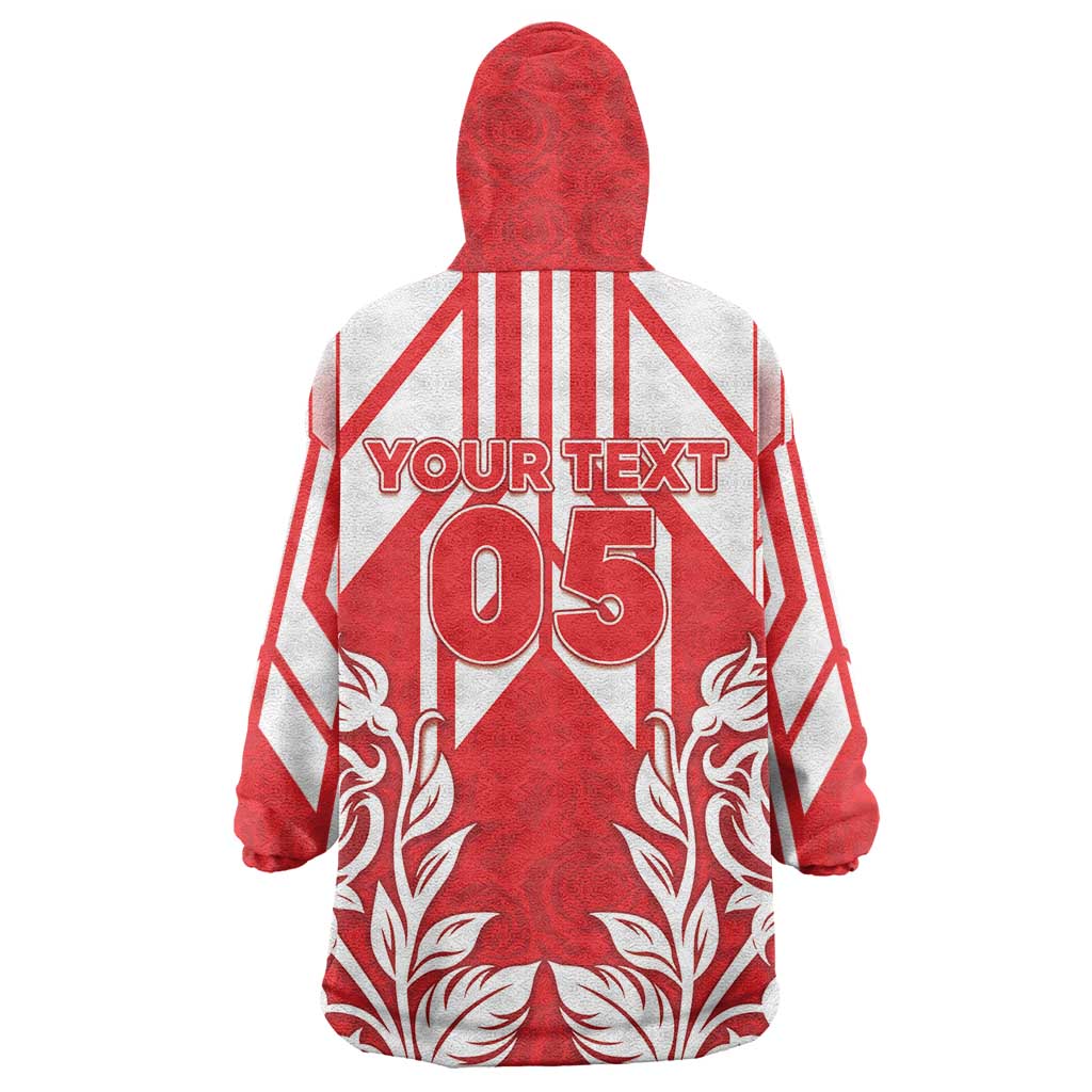England Red Rose Rugby Custom Wearable Blanket Hoodie Sporty Style - Wonder Print Shop