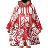 England Red Rose Rugby Custom Wearable Blanket Hoodie Sporty Style - Wonder Print Shop