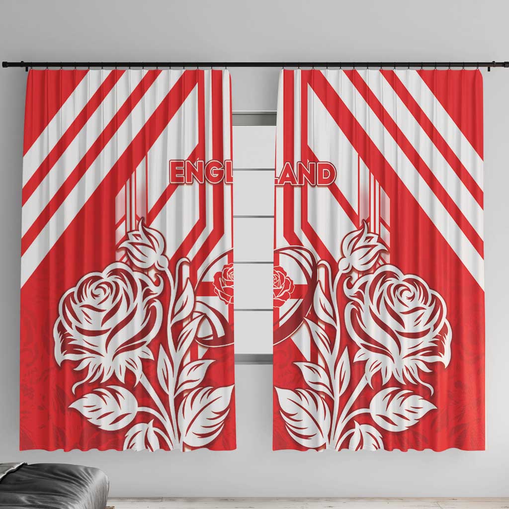 England Red Rose Rugby Window Curtain Sporty Style - Wonder Print Shop