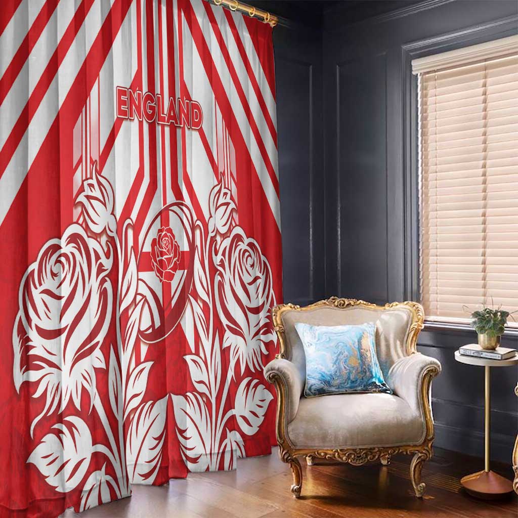 England Red Rose Rugby Window Curtain Sporty Style - Wonder Print Shop
