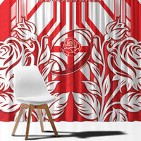 England Red Rose Rugby Window Curtain Sporty Style - Wonder Print Shop