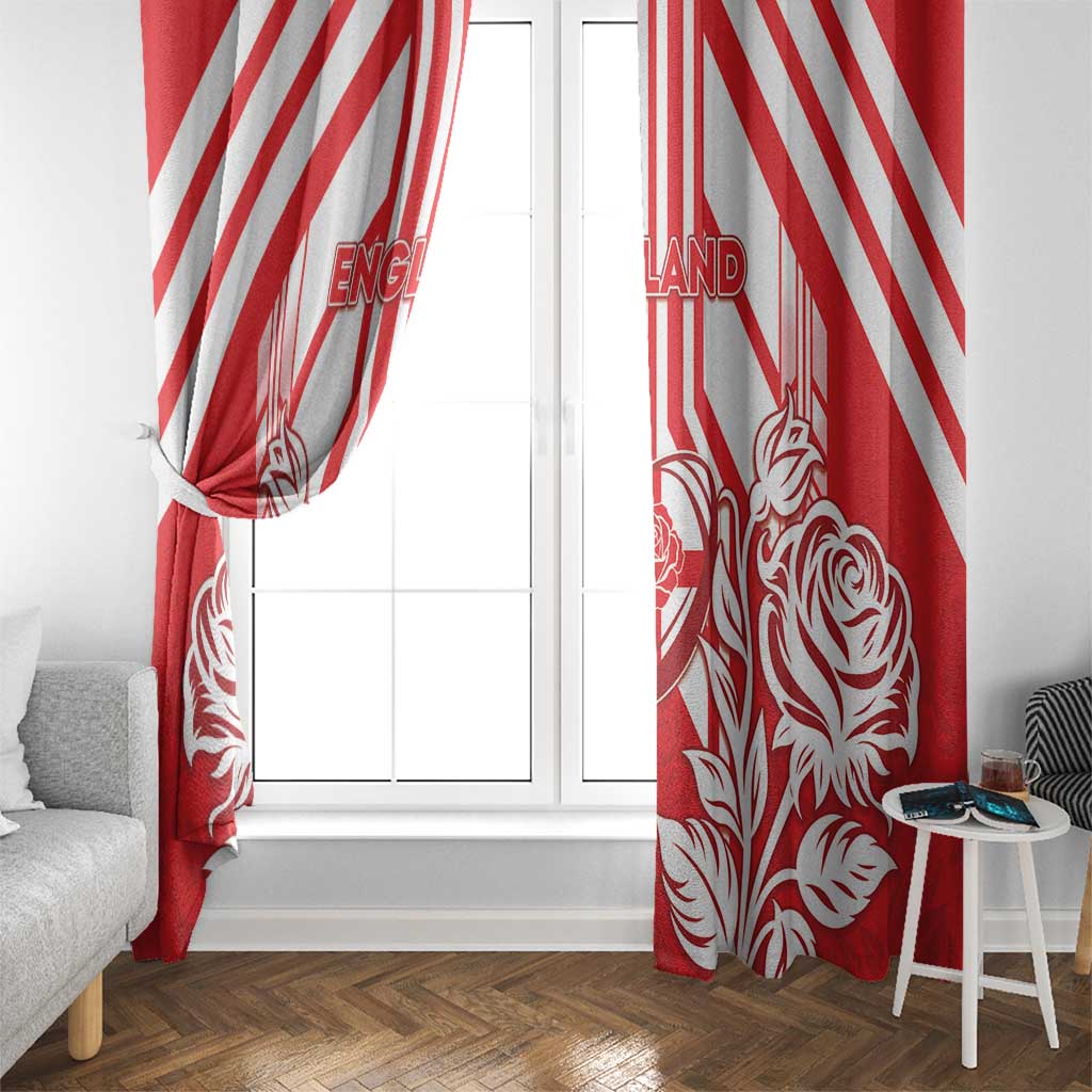 England Red Rose Rugby Window Curtain Sporty Style - Wonder Print Shop