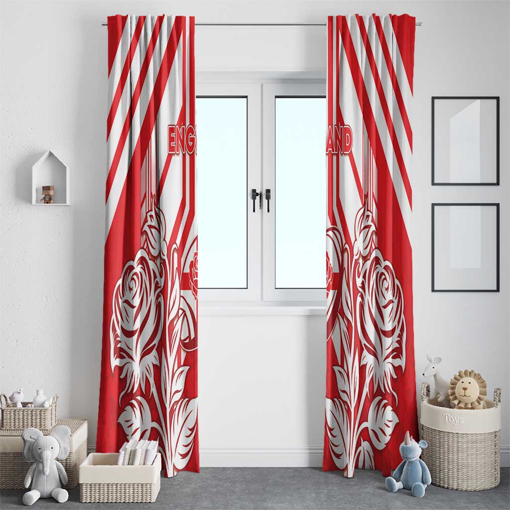 England Red Rose Rugby Window Curtain Sporty Style - Wonder Print Shop