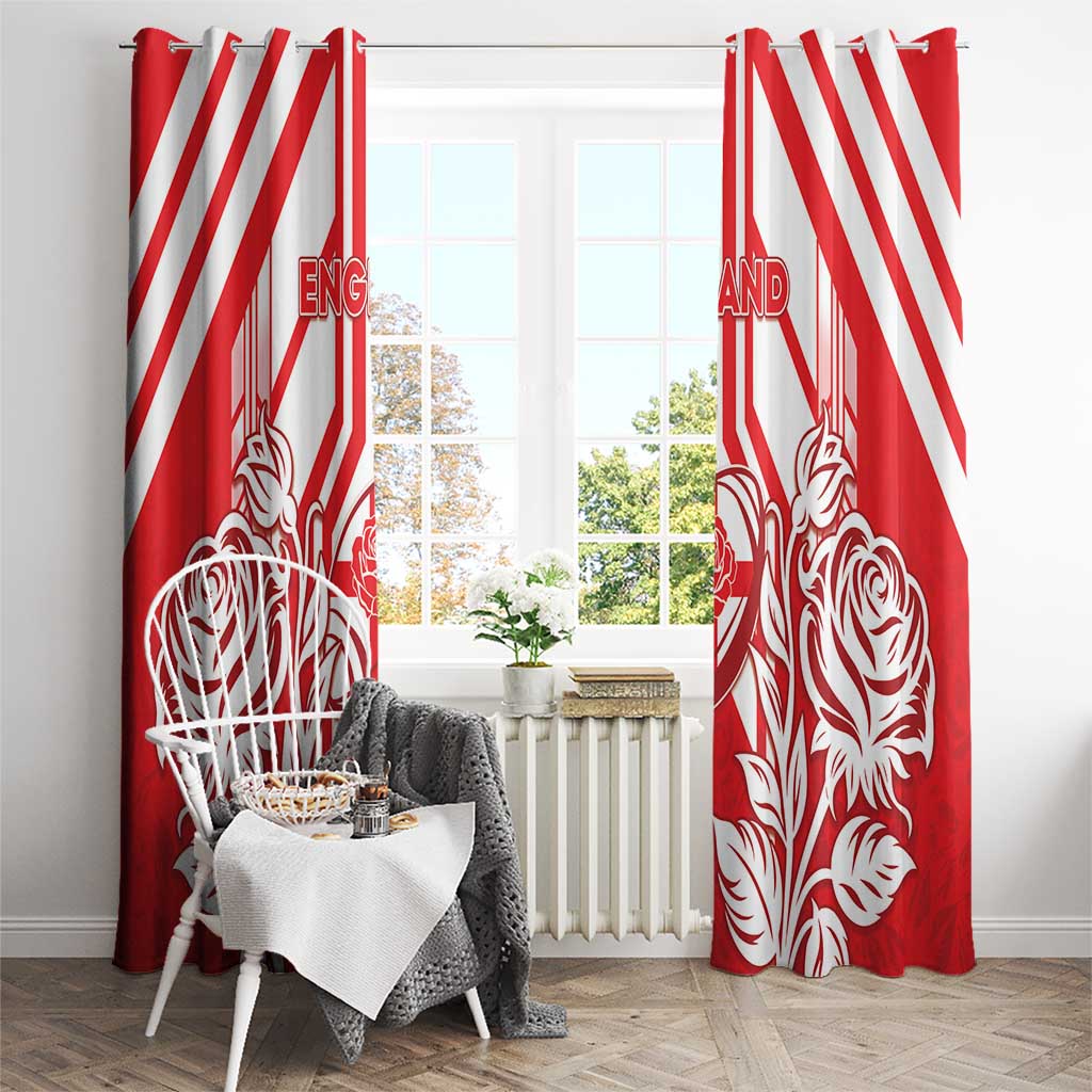 England Red Rose Rugby Window Curtain Sporty Style - Wonder Print Shop
