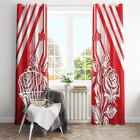 England Red Rose Rugby Window Curtain Sporty Style - Wonder Print Shop