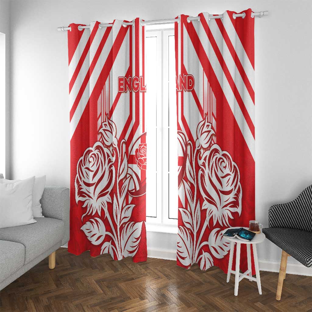 England Red Rose Rugby Window Curtain Sporty Style - Wonder Print Shop