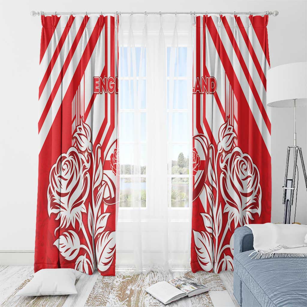 England Red Rose Rugby Window Curtain Sporty Style - Wonder Print Shop
