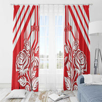 England Red Rose Rugby Window Curtain Sporty Style - Wonder Print Shop