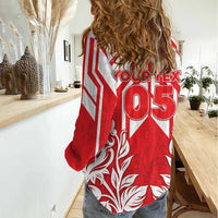 England Red Rose Rugby Custom Women Casual Shirt Sporty Style - Wonder Print Shop
