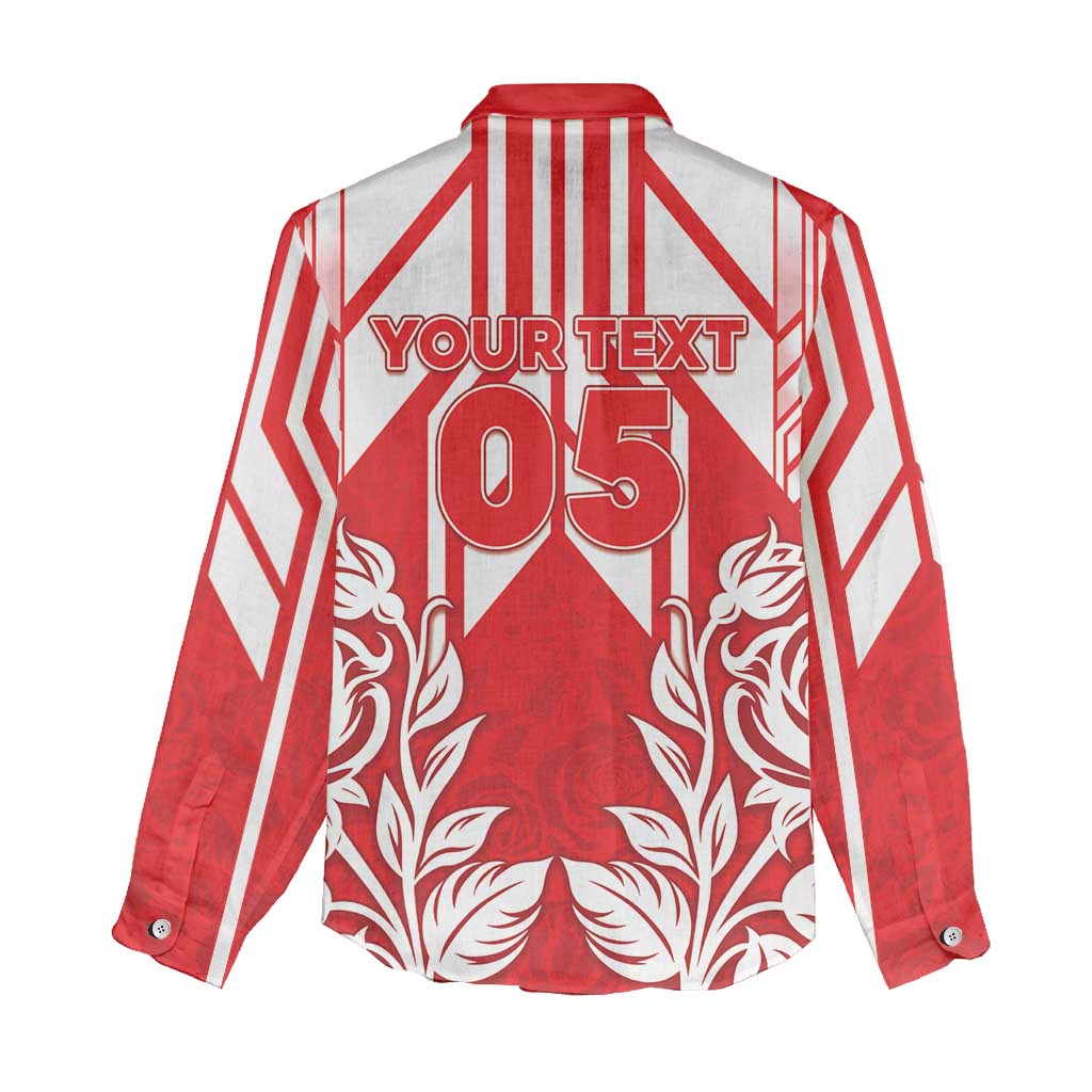 England Red Rose Rugby Custom Women Casual Shirt Sporty Style - Wonder Print Shop