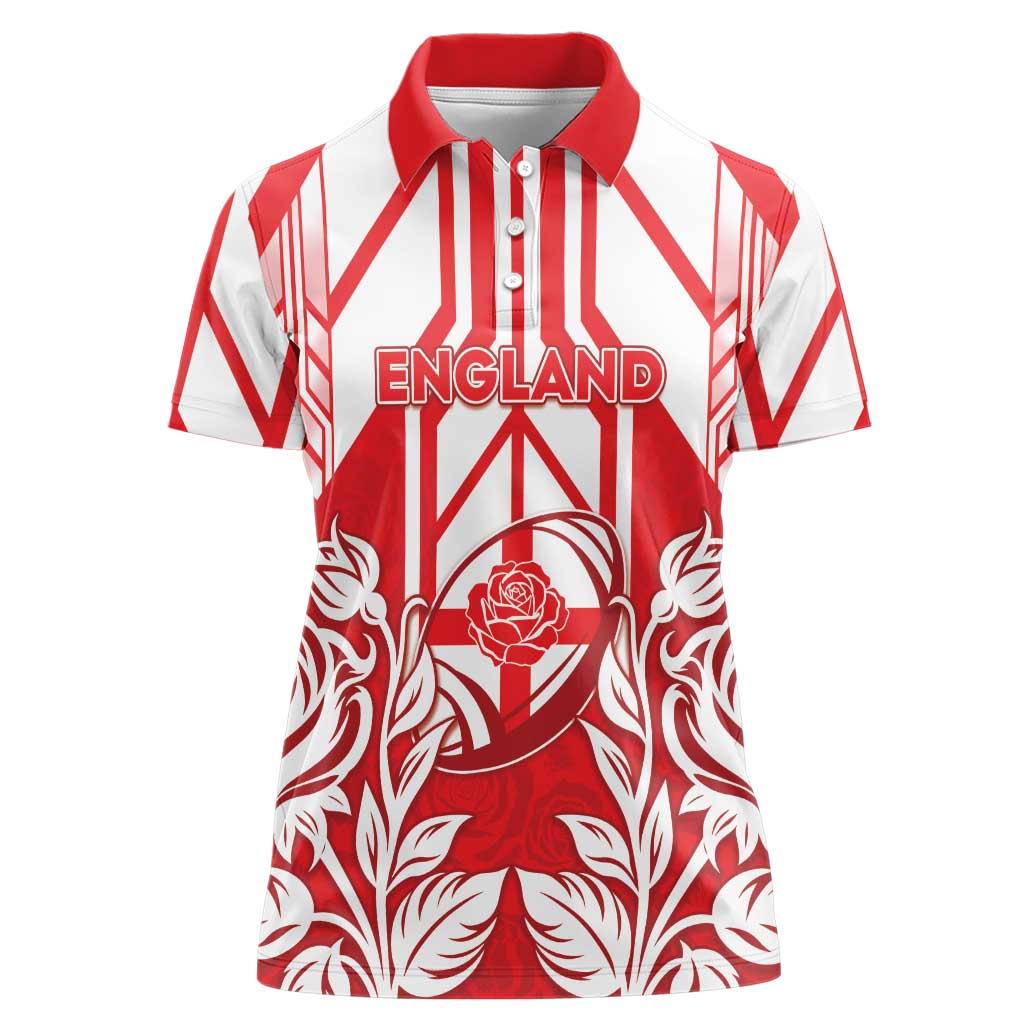 England Red Rose Rugby Custom Women Polo Shirt Sporty Style - Wonder Print Shop