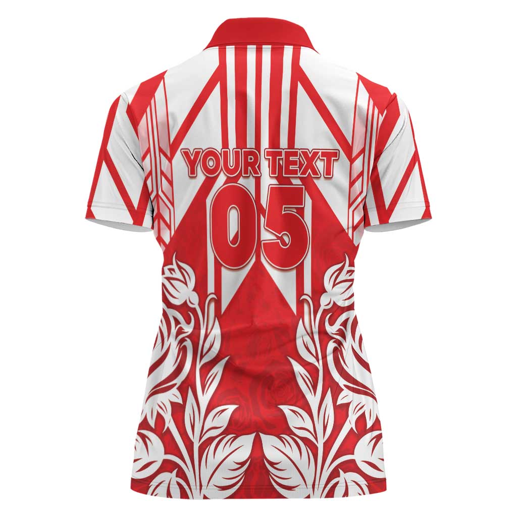 England Red Rose Rugby Custom Women Polo Shirt Sporty Style - Wonder Print Shop