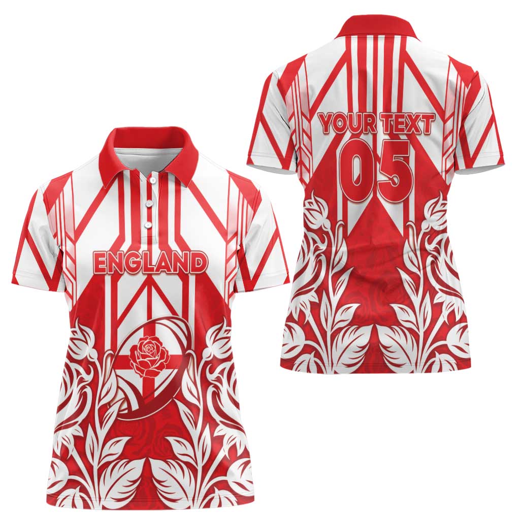 England Red Rose Rugby Custom Women Polo Shirt Sporty Style - Wonder Print Shop