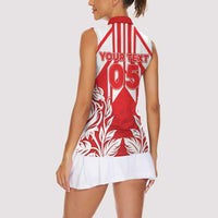 England Red Rose Rugby Custom Women Sleeveless Polo Shirt Sporty Style - Wonder Print Shop