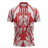 England Red Rose Rugby Custom Zipper Polo Shirt Sporty Style - Wonder Print Shop