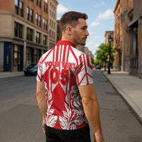 England Red Rose Rugby Custom Zipper Polo Shirt Sporty Style - Wonder Print Shop