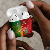 South Africa And England Rugby AirPods Case Springboks And Red Rose Together - Wonder Print Shop