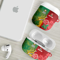 South Africa And England Rugby AirPods Case Springboks And Red Rose Together - Wonder Print Shop