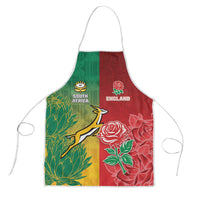South Africa And England Rugby Apron Springboks And Red Rose Together - Wonder Print Shop
