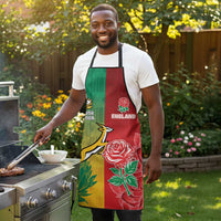 South Africa And England Rugby Apron Springboks And Red Rose Together - Wonder Print Shop