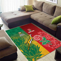 South Africa And England Rugby Area Rug Springboks And Red Rose Together - Wonder Print Shop