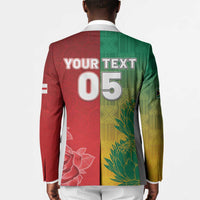South Africa And England Rugby Custom Blazer Springboks And Red Rose Together - Wonder Print Shop