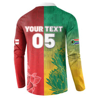 South Africa And England Rugby Custom Button Sweatshirt Springboks And Red Rose Together
