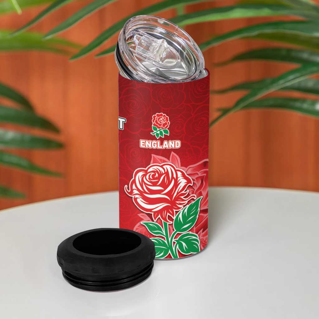 South Africa And England Rugby Custom 4 in 1 Can Cooler Tumbler Springboks And Red Rose Together - Wonder Print Shop