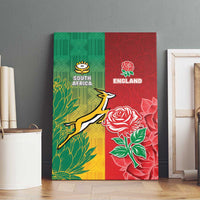 South Africa And England Rugby Canvas Wall Art Springboks And Red Rose Together - Wonder Print Shop