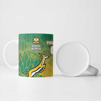 South Africa And England Rugby Custom Ceramic Mug Springboks And Red Rose Together - Wonder Print Shop