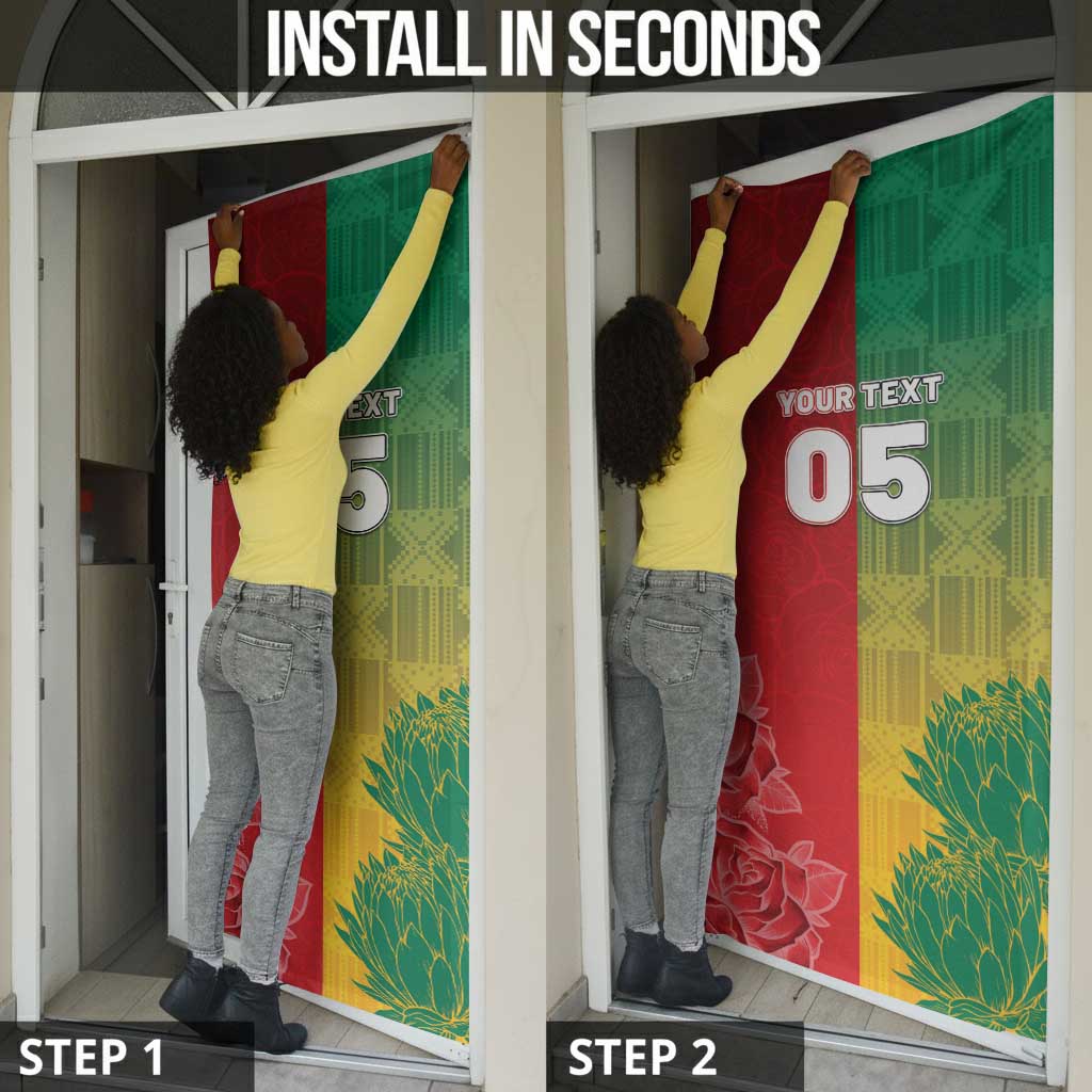 South Africa And England Rugby Custom Door Cover Springboks And Red Rose Together - Wonder Print Shop