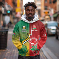 South Africa And England Rugby Custom Hoodie Springboks And Red Rose Together - Wonder Print Shop