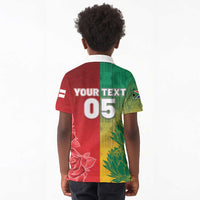 South Africa And England Rugby Custom Kid Polo Shirt Springboks And Red Rose Together - Wonder Print Shop
