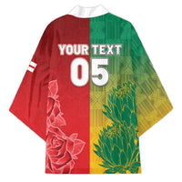 South Africa And England Rugby Custom Kimono Springboks And Red Rose Together - Wonder Print Shop