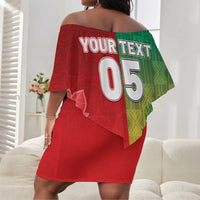 South Africa And England Rugby Custom Off Shoulder Short Dress Springboks And Red Rose Together - Wonder Print Shop