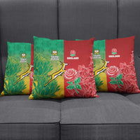 South Africa And England Rugby Pillow Cover Springboks And Red Rose Together - Wonder Print Shop
