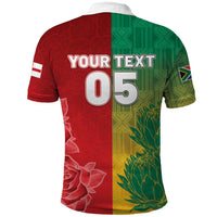 South Africa And England Rugby Custom Polo Shirt Springboks And Red Rose Together - Wonder Print Shop