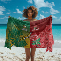 South Africa And England Rugby Sarong Springboks And Red Rose Together - Wonder Print Shop