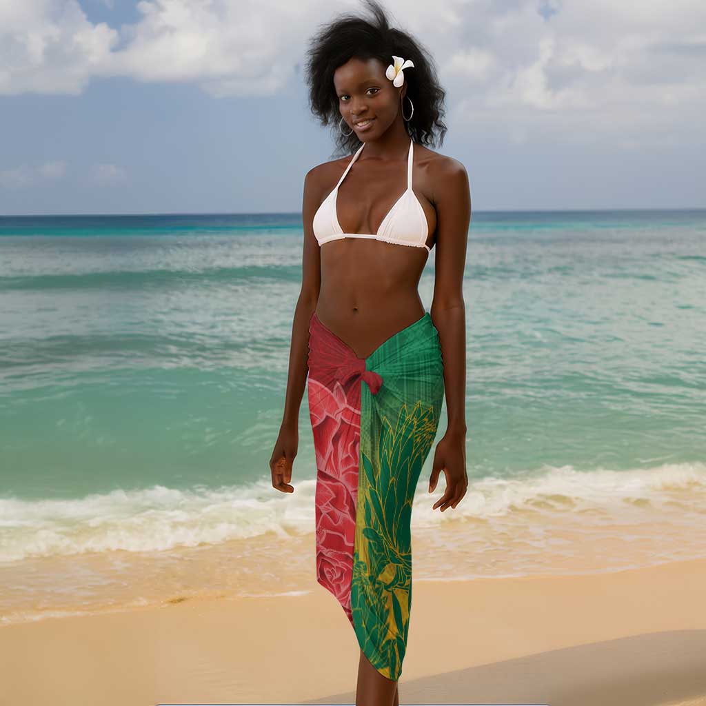 South Africa And England Rugby Sarong Springboks And Red Rose Together - Wonder Print Shop