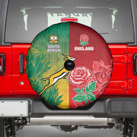 South Africa And England Rugby Spare Tire Cover Springboks And Red Rose Together - Wonder Print Shop