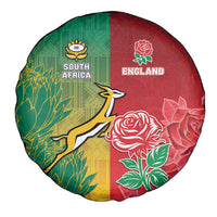 South Africa And England Rugby Spare Tire Cover Springboks And Red Rose Together - Wonder Print Shop