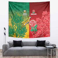 South Africa And England Rugby Tapestry Springboks And Red Rose Together - Wonder Print Shop