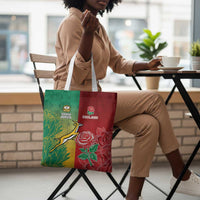South Africa And England Rugby Tote Bag Springboks And Red Rose Together - Wonder Print Shop