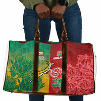 South Africa And England Rugby Travel Bag Springboks And Red Rose Together - Wonder Print Shop