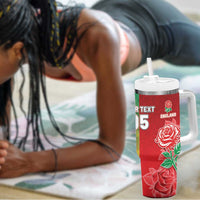 South Africa And England Rugby Custom Tumbler With Handle Springboks And Red Rose Together - Wonder Print Shop