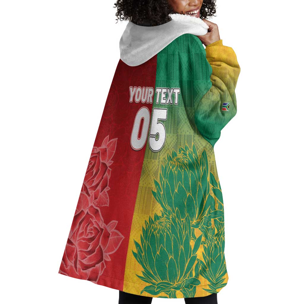 South Africa And England Rugby Custom Wearable Blanket Hoodie Springboks And Red Rose Together - Wonder Print Shop