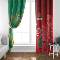 South Africa And England Rugby Window Curtain Springboks And Red Rose Together - Wonder Print Shop